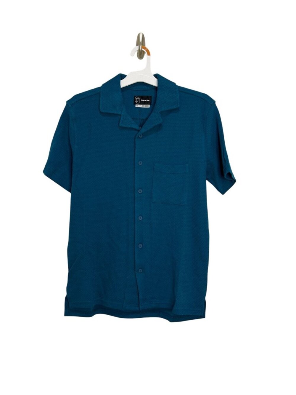 NWT Men's Short Sleeve Button-Down Shirt - Original Use Blue Small  MSRP $22
